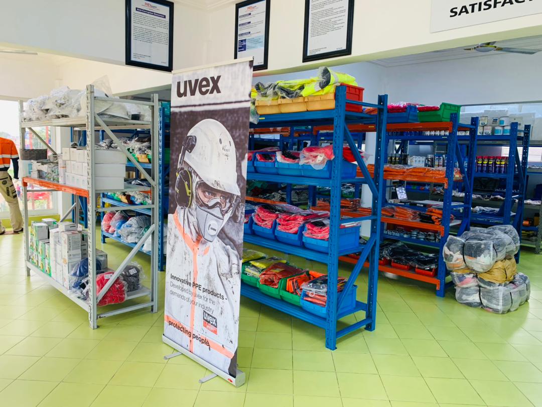 Offshore rig at sunset